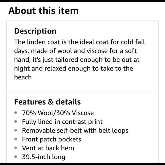 NEW Carve Designs Linden Coat Wool Blend Jacket - Picture 4 of 6